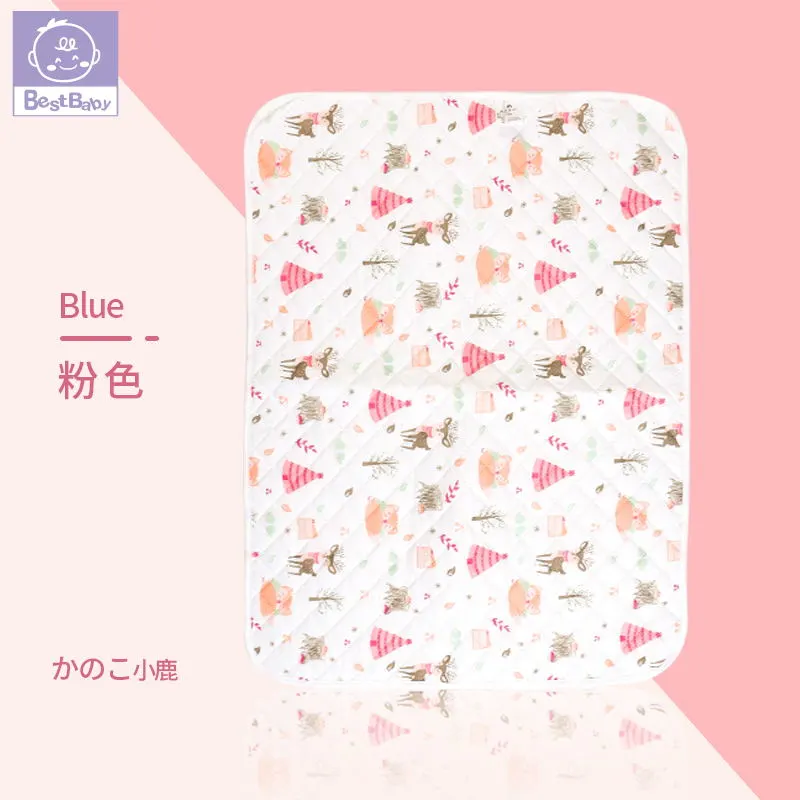 Foreign trade baby diaper pads, breathable and washable, milk thread anti-urine pads, cartoon leak-proof baby care pads detail image 5