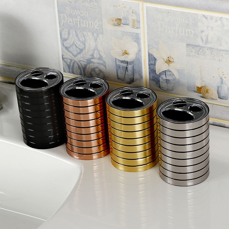 塑料卫浴四件套 沐浴套件皂液瓶牙刷架肥皂盒批发详情图2