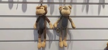 毛绒猴子挂件长腿猴挂件卡通猴钥匙扣毛绒玩具长腿瑜伽小猴子公仔