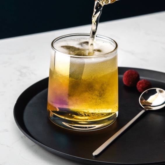 Whiskey Glass Creative Ion-Plated Beer Wine Glass Shot Glass Heat-Resistant Juice Cocktail Glass details Picture