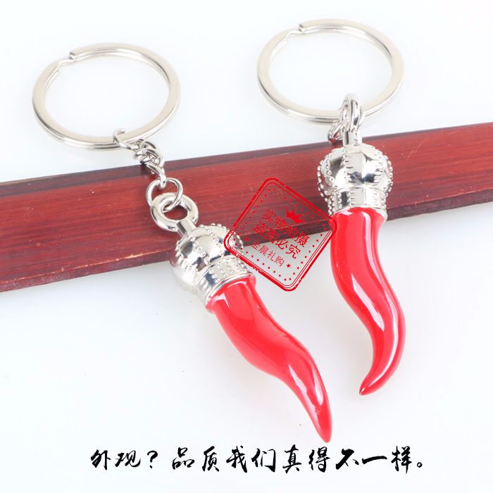 厂价 旅游纪念品 红红火火 金属红辣椒钥匙扣钥匙链 礼品赠品 MZZ061详情图1