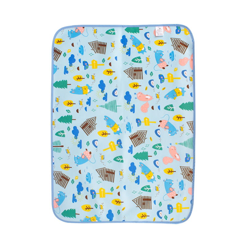 Foreign trade baby diaper pads are breathable and washable, double-sided milk thread diaper pads, cartoon leak-proof baby care pads undefined