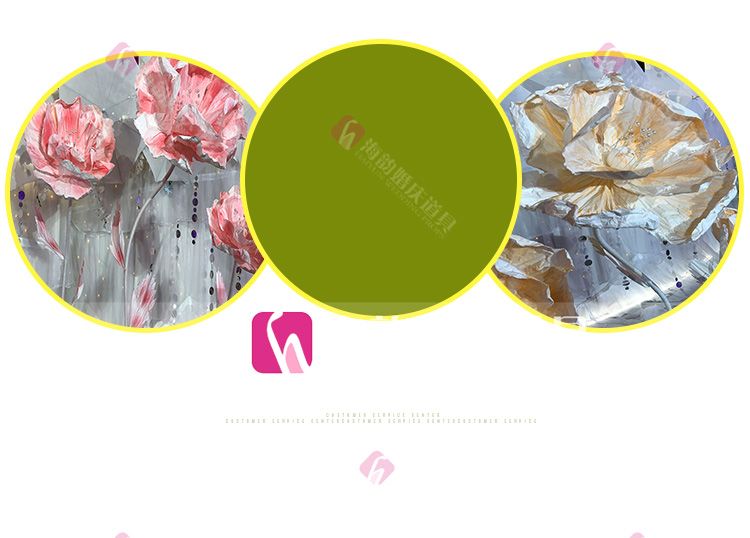 义乌好货婚礼舞台布置用品婚庆橱窗装饰道具手工纸花摆件仿真花彩绘花路引详情图5