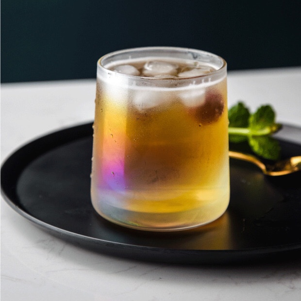 Whiskey Glass Creative Ion-Plated Beer Wine Glass Shot Glass Heat-Resistant Juice Cocktail Glass Application Scenario