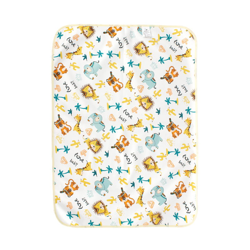 Foreign trade baby diaper pads are breathable and washable, double-sided milk thread diaper pads, cartoon leak-proof baby care pads Item Picture
