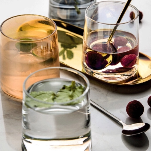 Whiskey Glass Creative Ion-Plated Beer Wine Glass Shot Glass Heat-Resistant Juice Cocktail Glass undefined