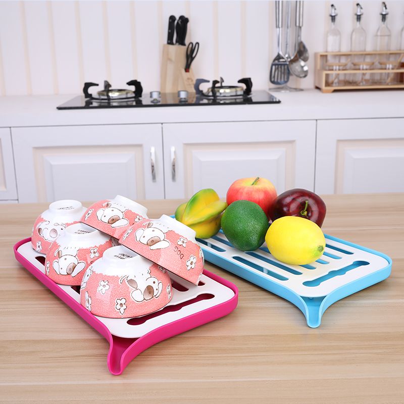 创意镂空多用排水盘 厨房置物杯盘碗沥水架 简约家用双层沥水盘