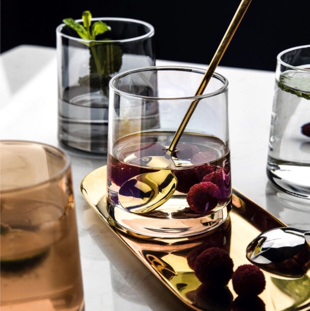 Whiskey Glass Creative Ion-Plated Beer Wine Glass Shot Glass Heat-Resistant Juice Cocktail Glass Specification drawing