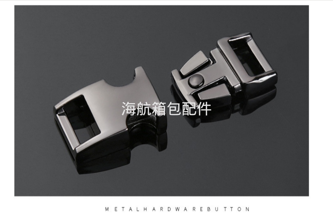 全金属合金箱包插扣 锌合金背包服饰高档金色童车安全插扣详情图7