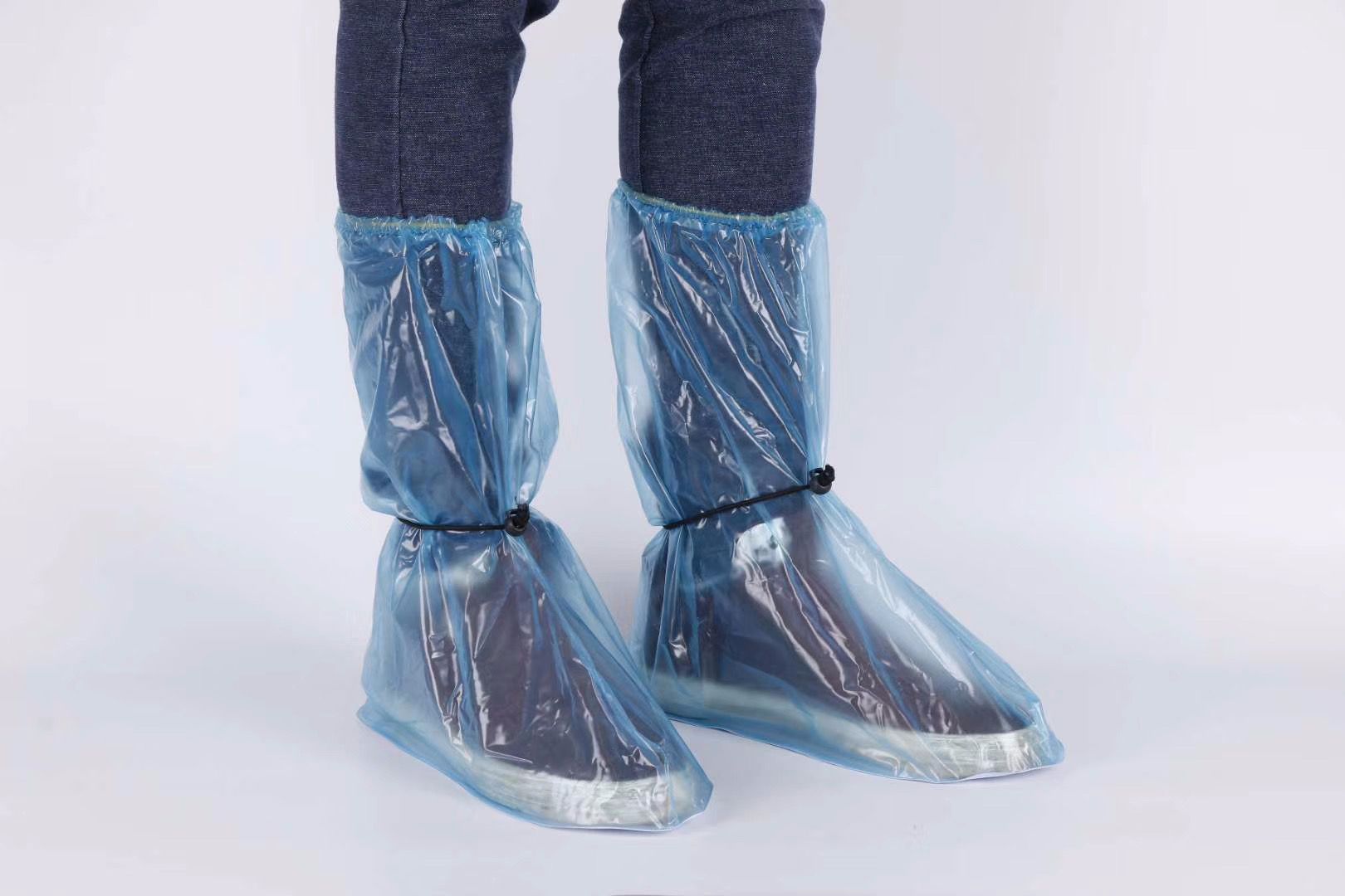 Non-disposable high-top rain shoe covers
