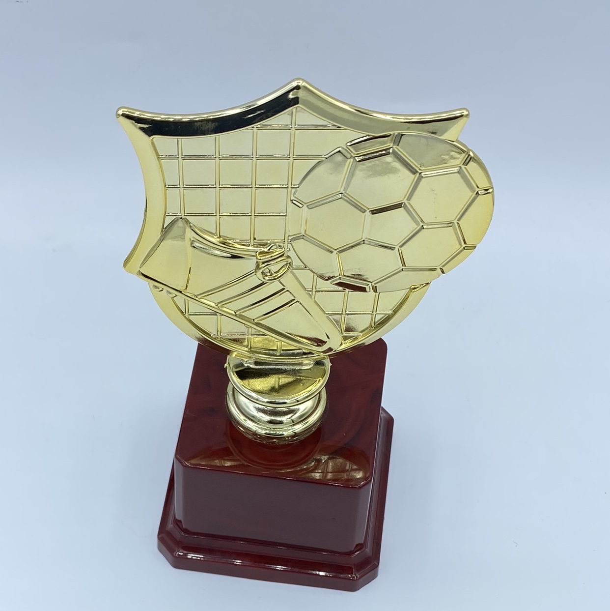 Mini plástico fútbol deportes competición premios premios trofeos logotipo personalizado yiwu buenos productos Item Picture