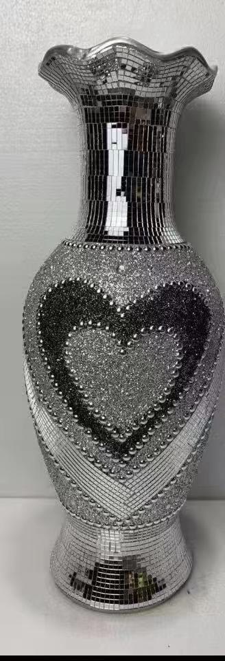 Love glass sparkly vase full figure