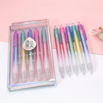 Yiwu Good Goods Art Element Color Neutral Pen Small Fresh And Cute Students With A Creative Cute Stationery Set