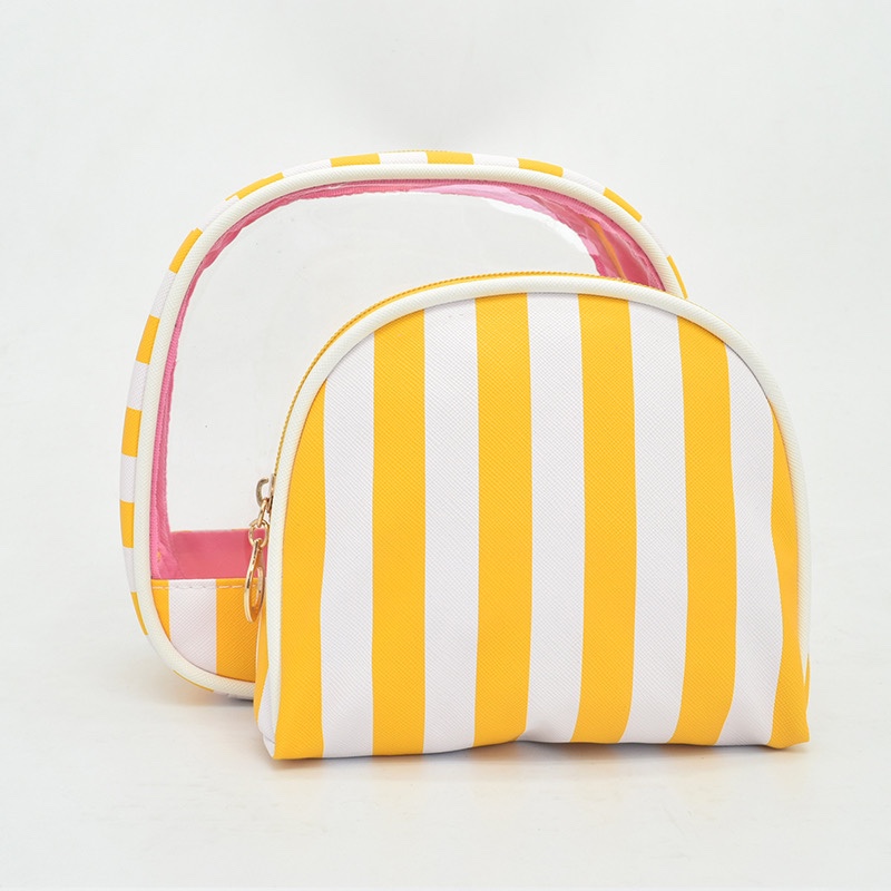 新款波浪纹两件套化妆包美妆赠品包可定制LOGO 实力厂家图