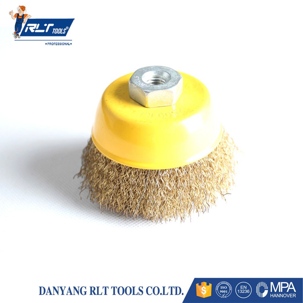 cup brush for polish steel wire type3寸*M10曲丝螺碗