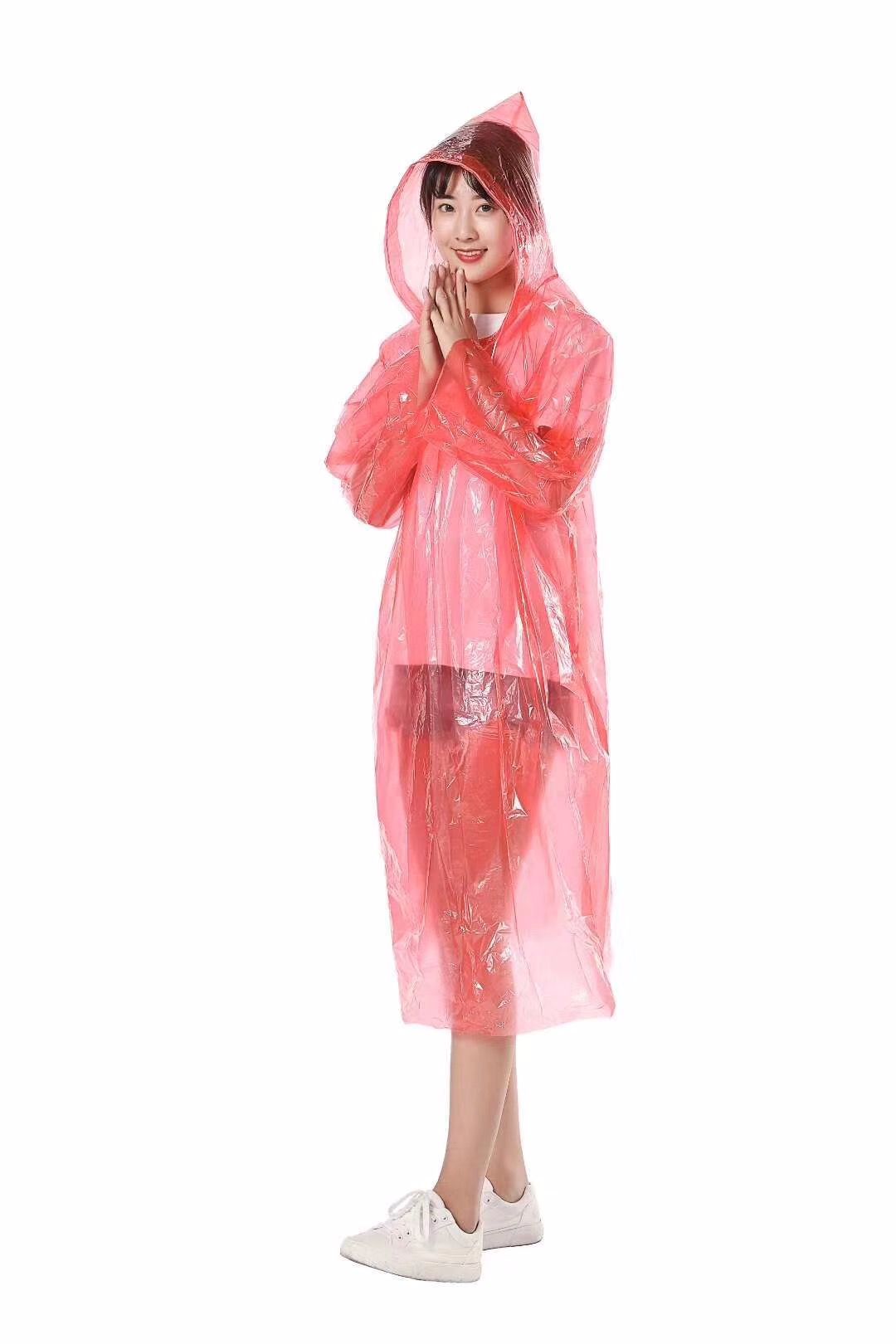 Factory direct sales of disposable hooded raincoats with caps and ropes, lightweight travel raincoats wholesale detail image 4