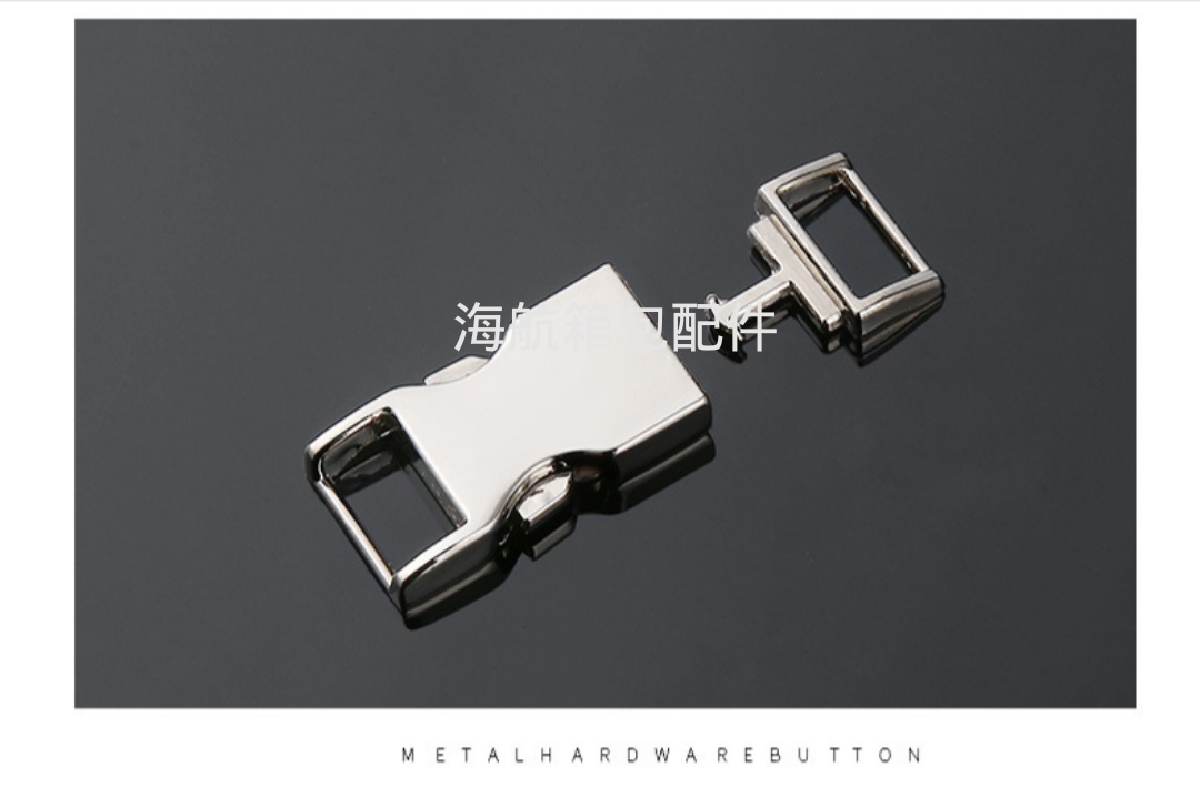 Metal Backpack Safety Buckle Shoes Clothing Luggage Hardware Accessories Eco-Friendly Metal Buckle Electroplated Metal Seat Belt Buckle undefined