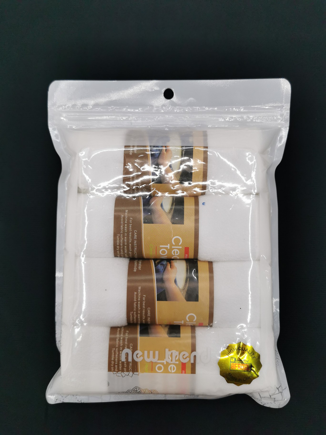不沾油清洁布不掉毛超吸水小方巾全白