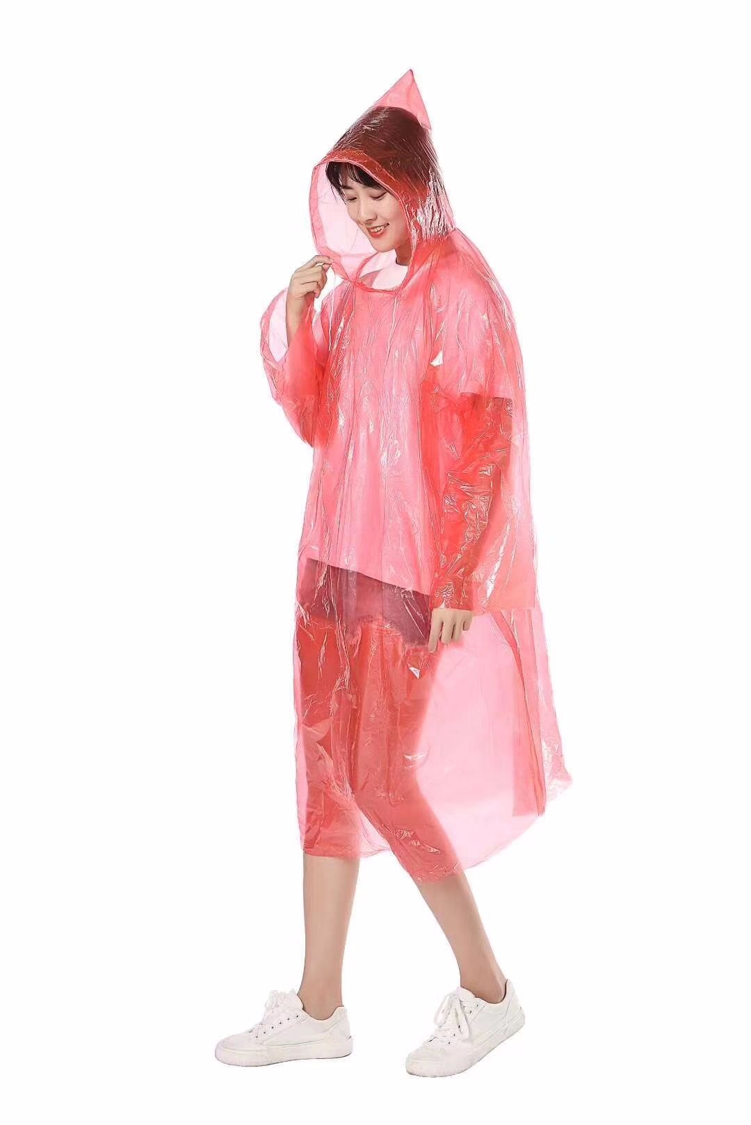 Factory direct sales of disposable hooded raincoats with caps and ropes, lightweight travel raincoats wholesale detail image 1