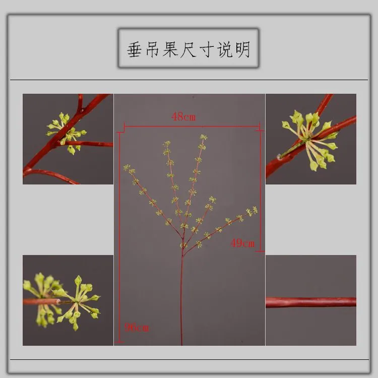 Lanjin Factory wholesales artificial soft gum fruit, artificial berries, artificial touch rubber hanging fruit, lover's tears, green plants, living room, dining table, entrance hall decoration, artificial flowers and decorative items detail image 2