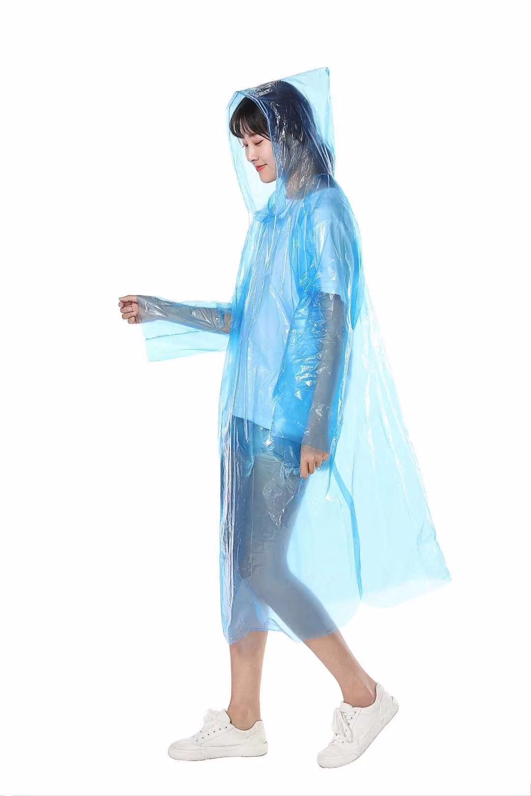 Factory direct sales of disposable hooded raincoats with caps and ropes, lightweight travel raincoats wholesale detail image 3