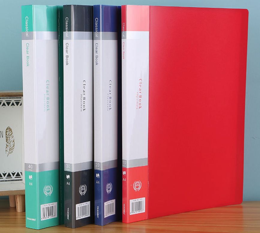 Full-standard TRANBO solid-color 30-page reference book and test paper bag storage pic 1