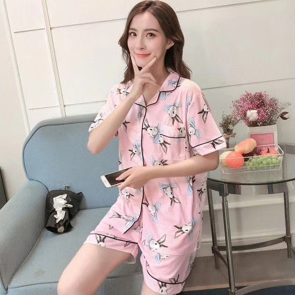 Double Milk Silk Pajamas Set, Home Wear, Pattern, Four Yards M, L, Xl, Xxl undefined
