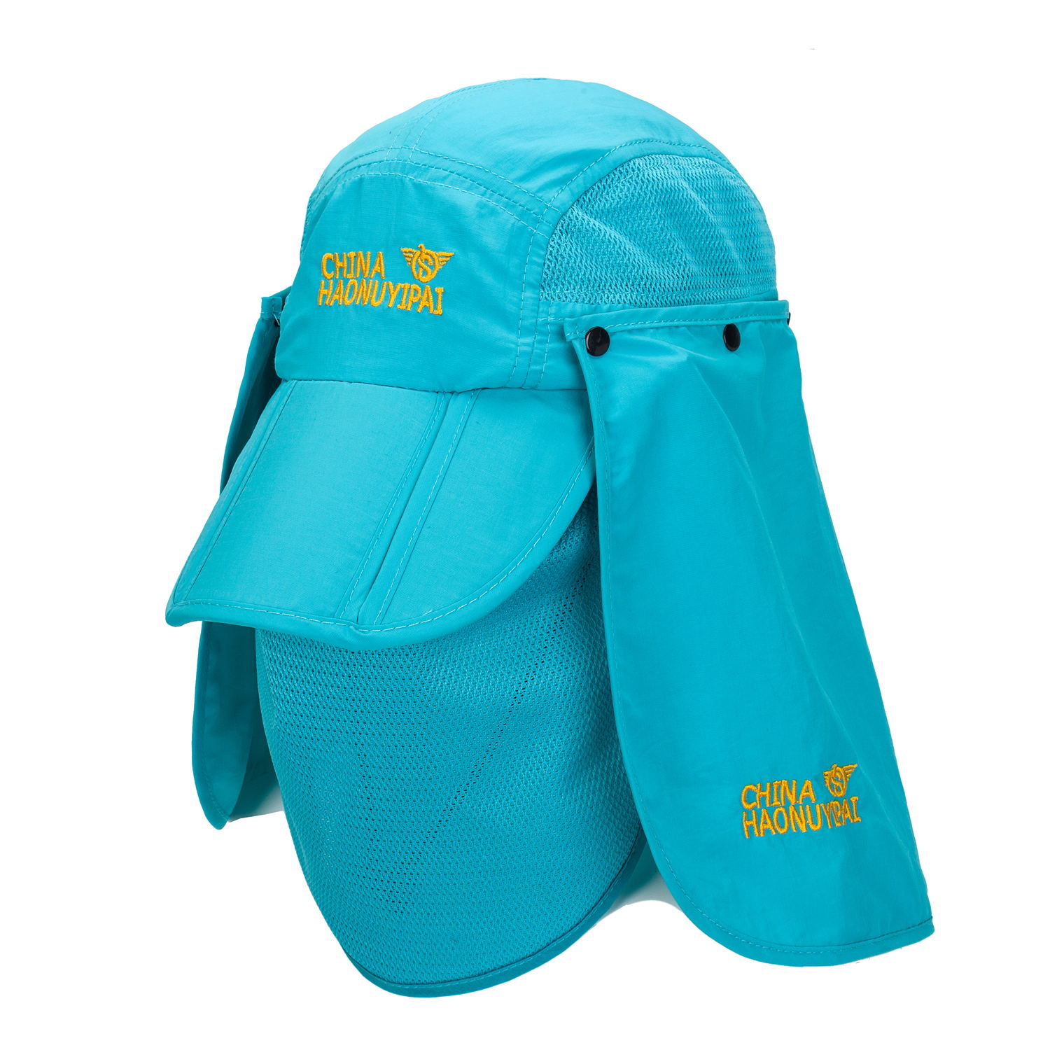 Men's straw hat, full cap, brim, front cap, outdoor spring and summer cycling, windproof, sun-proof, face protection, fishing, UV protection, professional cap details Picture