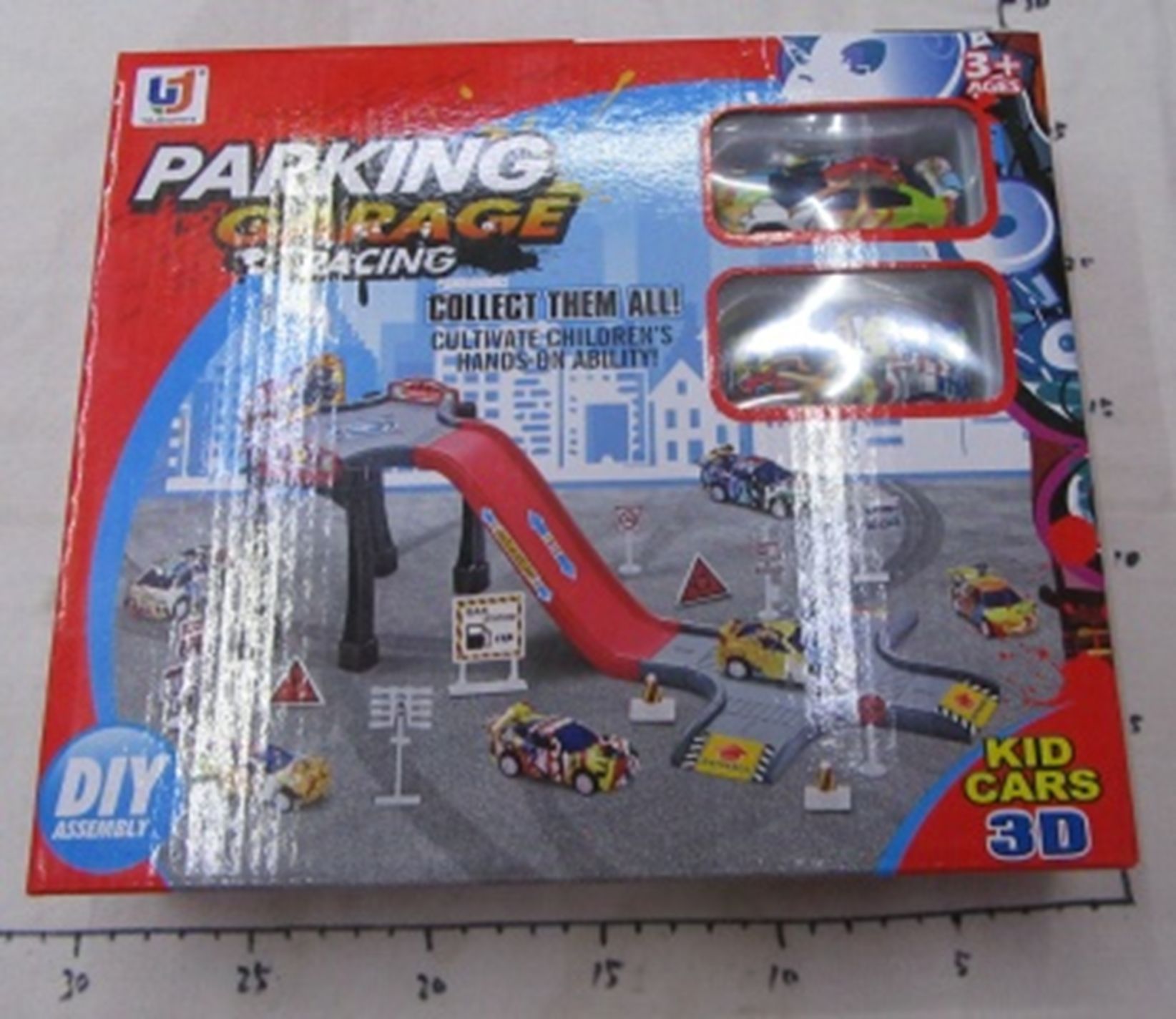 义乌好货 电动轨道车汽车闯关大冒险激光灯5头轨道套装男孩儿童玩具