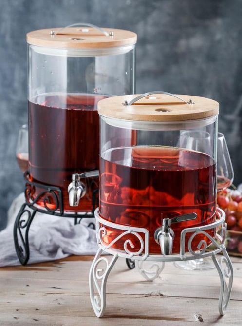 高硼硅酵素瓶 吧台水吧饮品饮料瓶 龙头罐