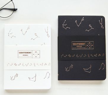 拍立得专用高质量光面相纸 星座物语硬抄本36K时尚简约星座手账笔记本 128张