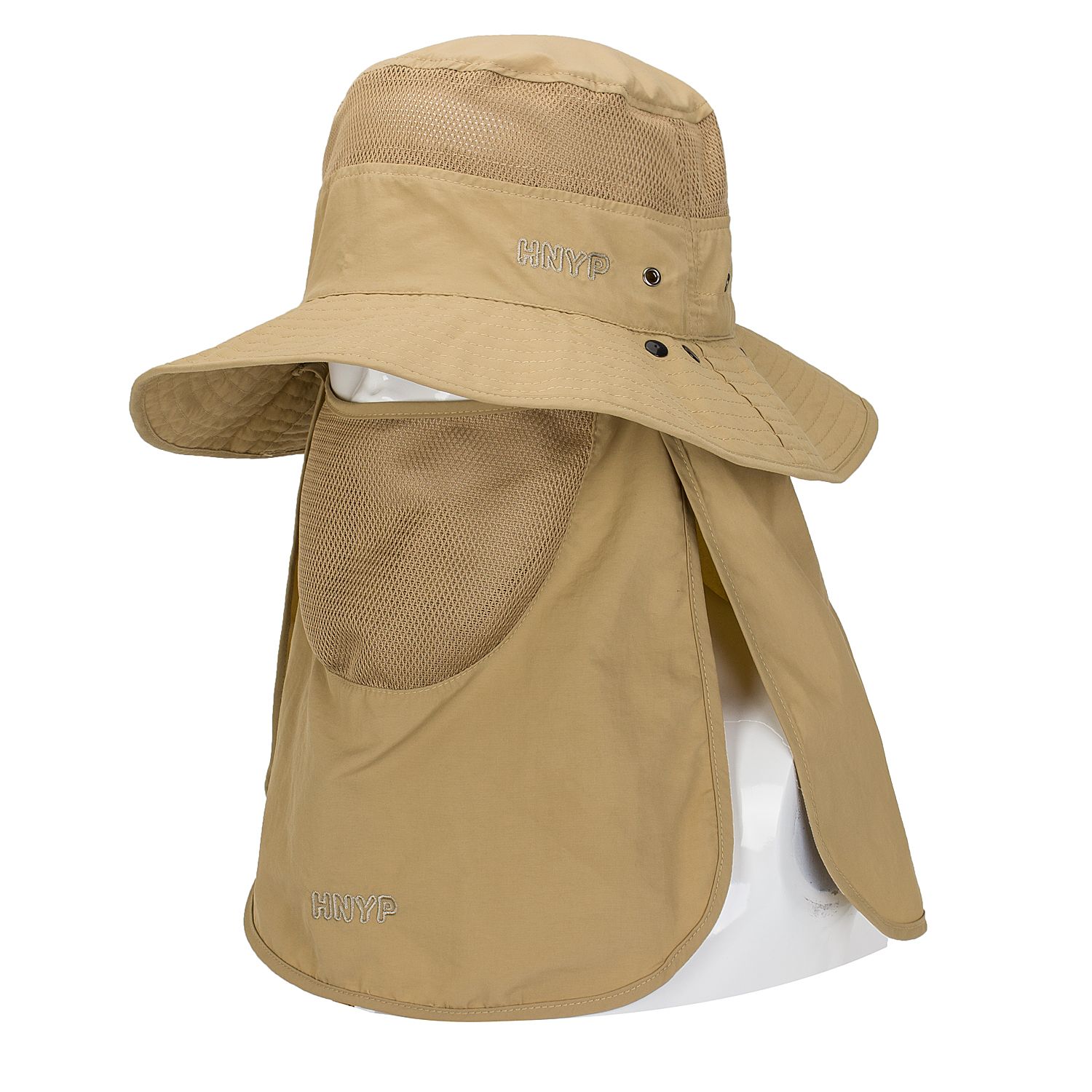 Men's wide-brimmed hat, straw hat, summer outdoor sun protection, breathable, hiking, mountain climbing, fishing, multi-functional professional fisherman's hat, professional hat details Picture