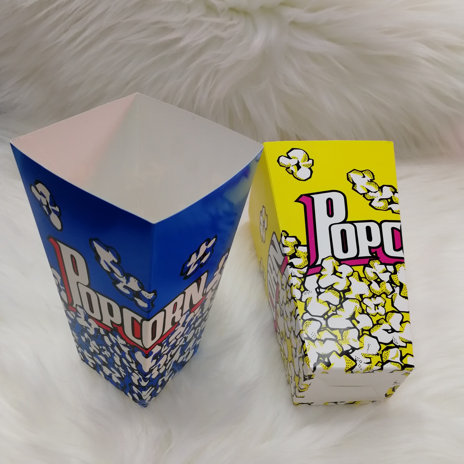 32oz disposable square popcorn bucket paper cup, 1000ml customizable logo Office business Party Party wedding wedding Kitchen restaurant cinema foldable paper cup thumbnail