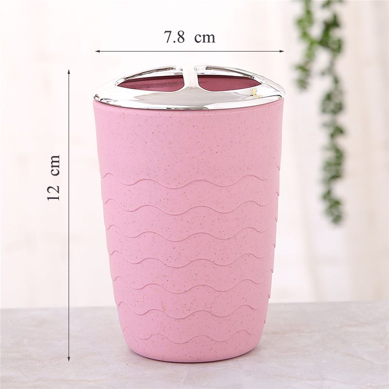 麦秆卫浴洗漱四件套创意牙刷杯牙刷架套装详情图3