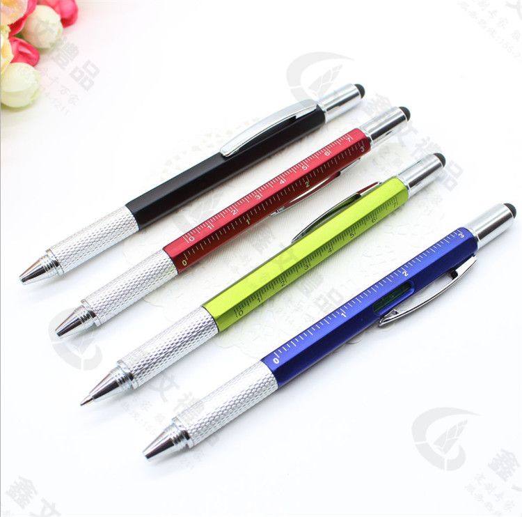 Multi-function screwdriver tool level scale ballpoint pen capacitive advertising touch ballpoint pen thumbnail
