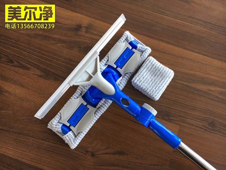 Household glass wiper Double layer glass wiper high level window telescopic rod washer glass window wiper thumbnail