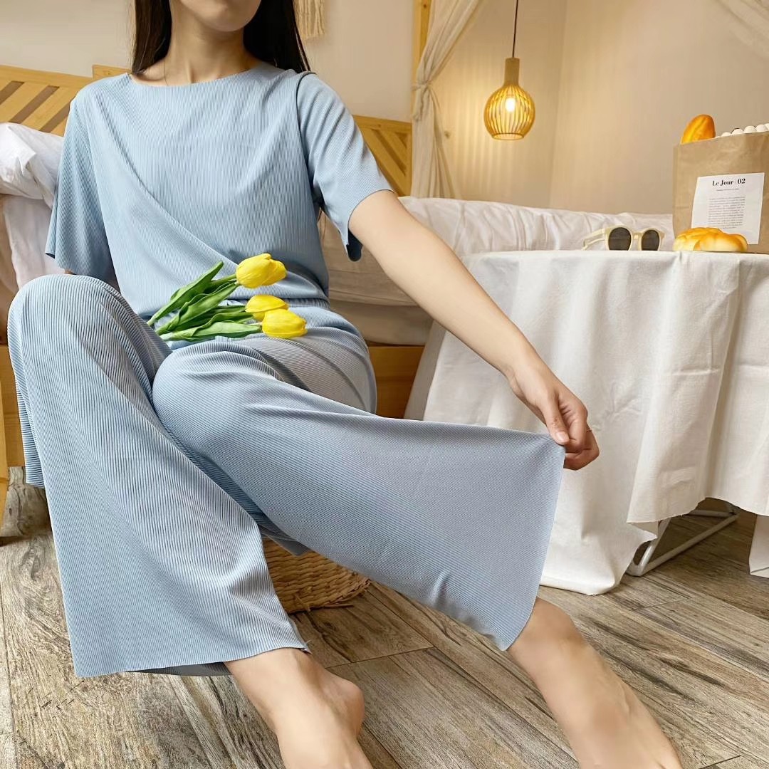 冰蚕丝凉凉套装可家居可外出女神必备