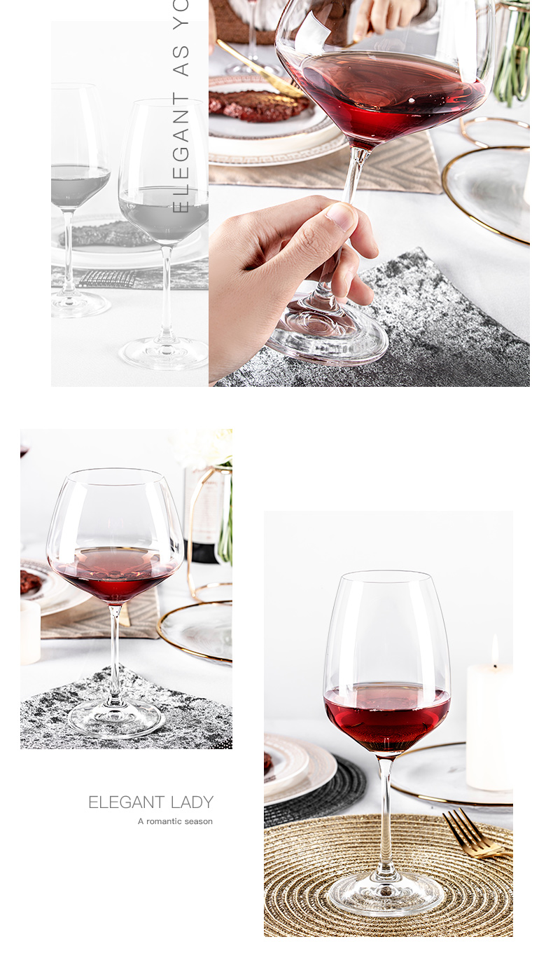 Bohemia Crystalex Czech imported lead-free crystal glass wine glass 40753/340 pic 3