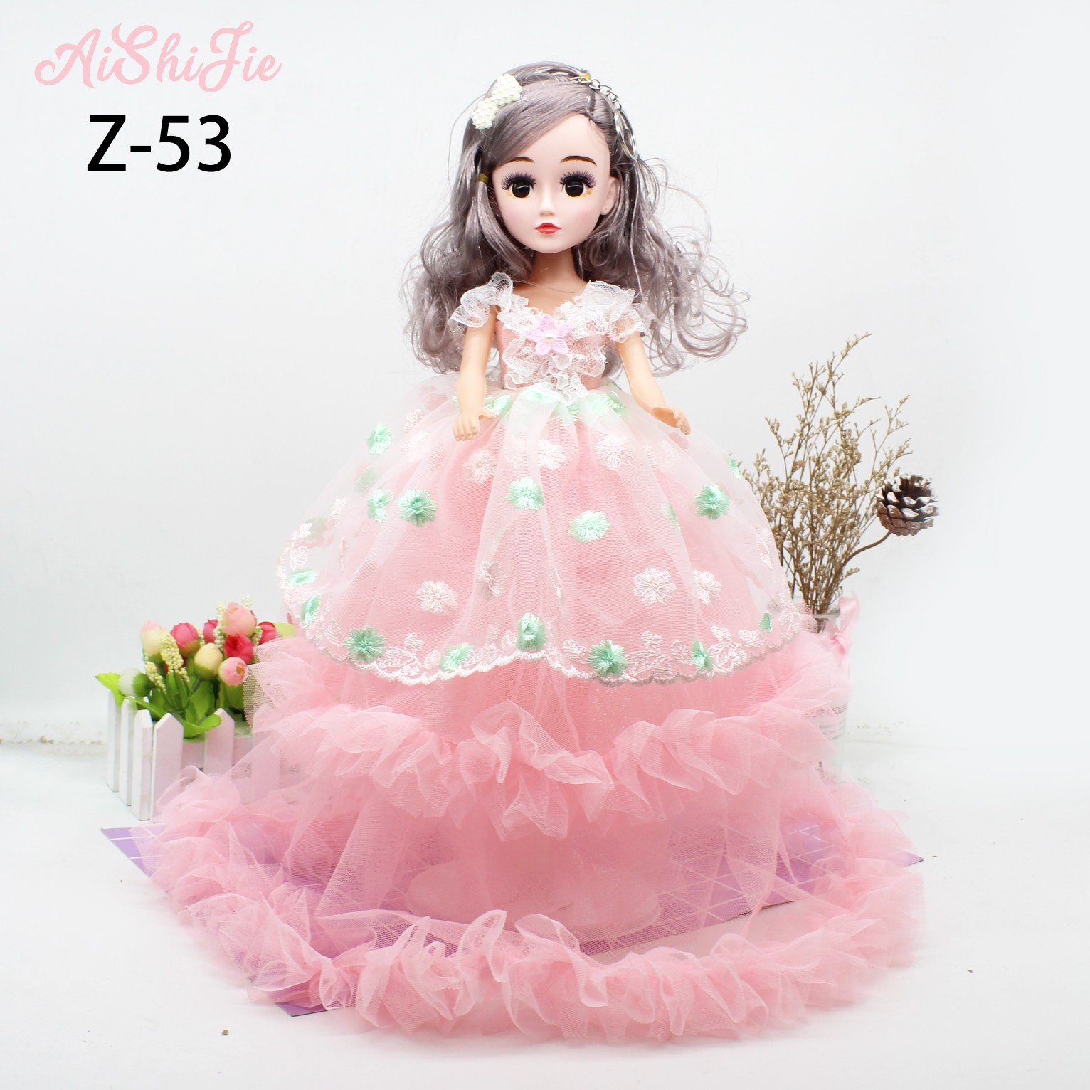 The factory sells 55cm leaf girl lace to add 3 sides to be able to sing emulation Barbie doll child girl beautiful birthday gift thumbnail