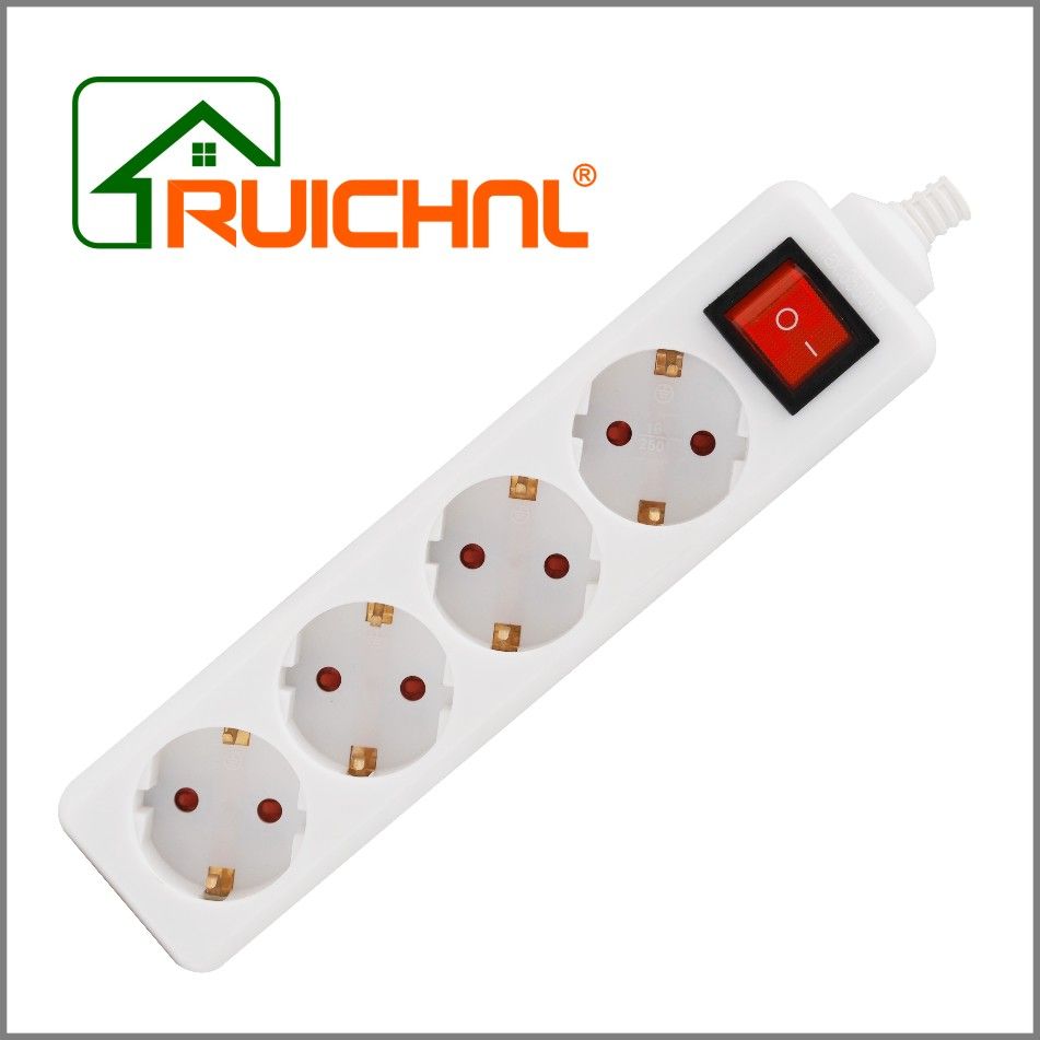 European-style dragline plate with 4-hole German plugboard with switch socket CE certification quality guarantee thumbnail