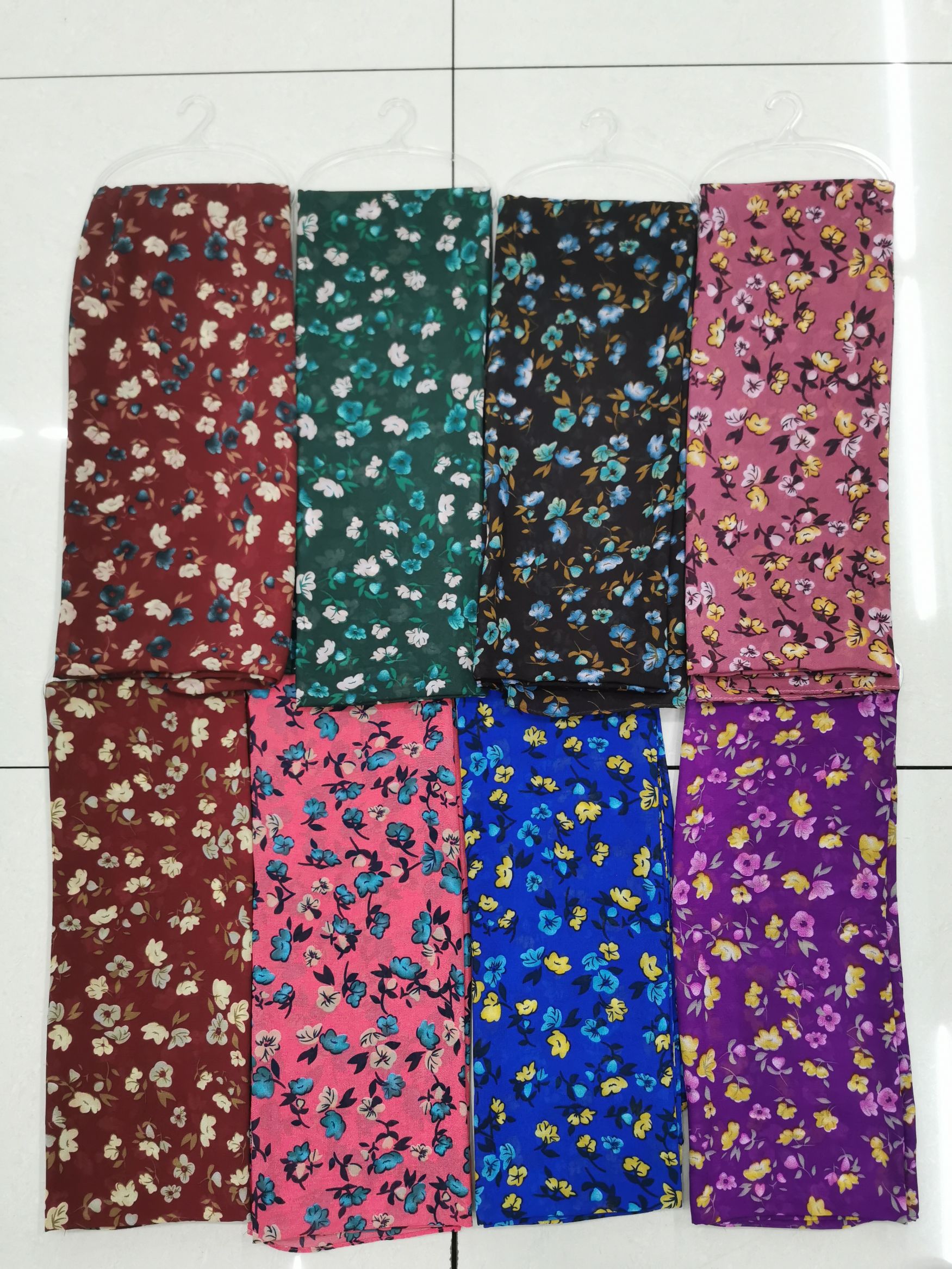 Women's Fashion Muslim Polyester Scarf Printed Long Scarf 7