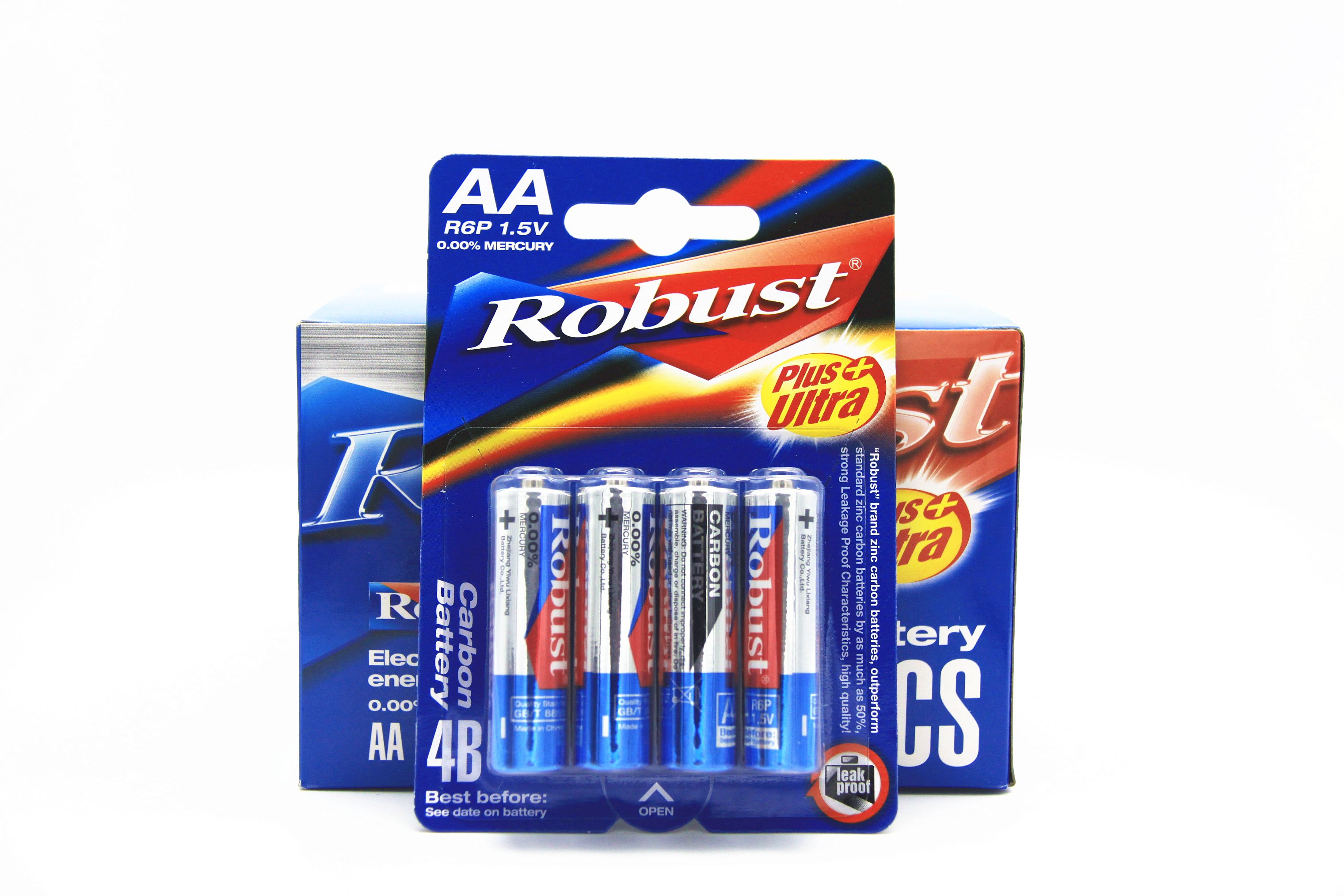 ROBUST电池R03PR6P碳性电池1.5V 五5号干电池七7号儿童玩具