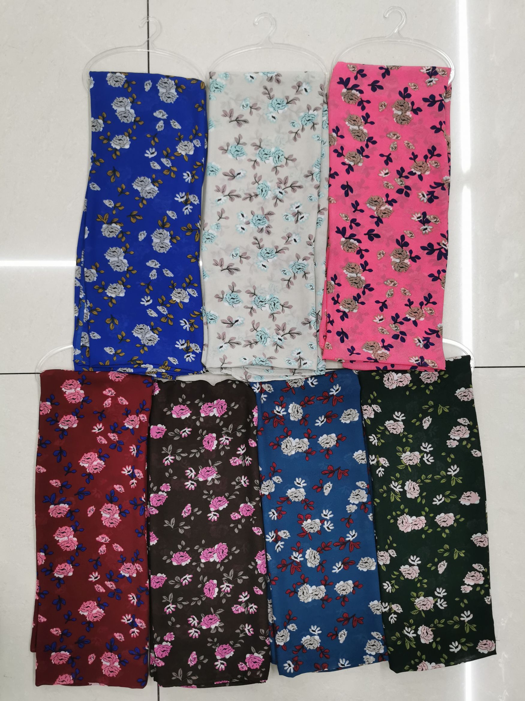 Women's Fashion Muslim Polyester Scarf Printed Long Scarf 10