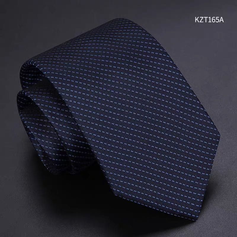 真丝领带男正装商务职业上班学生黑色西装韩版休闲结婚蓝色领带细节图
