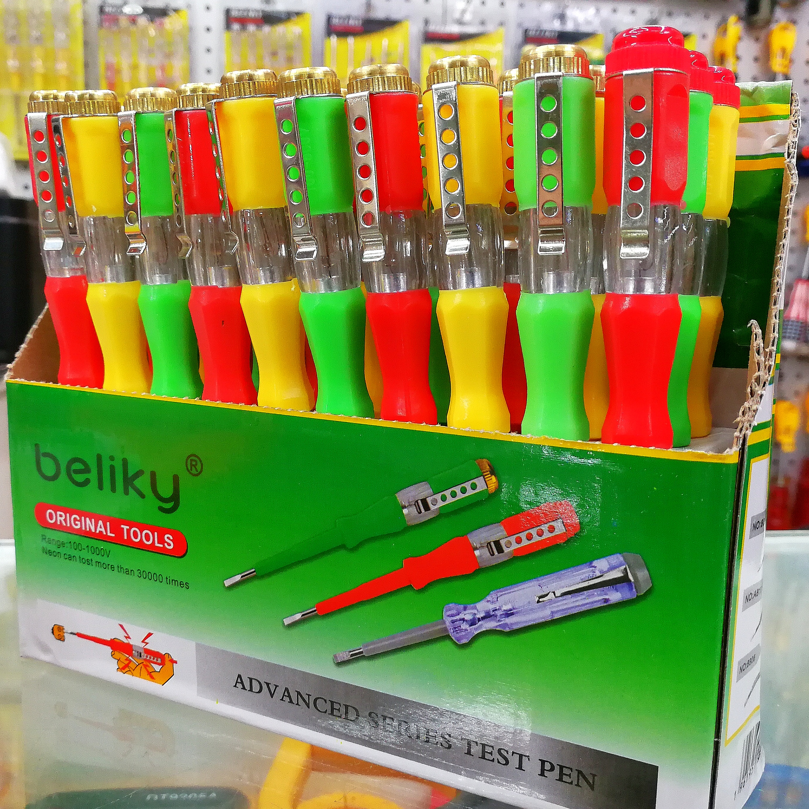 铜帽30PC试电笔展示盒日式测电笔详情8