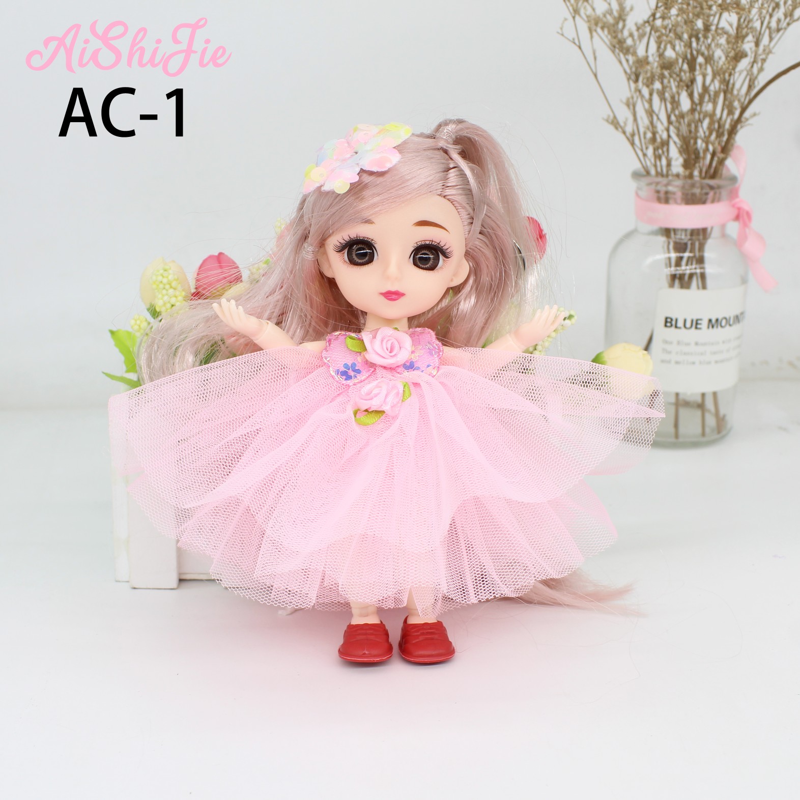Manufacturers Direct Sales 6 Inch Doll Face Fully Articulated Barbie Doll Pendant Key Chain