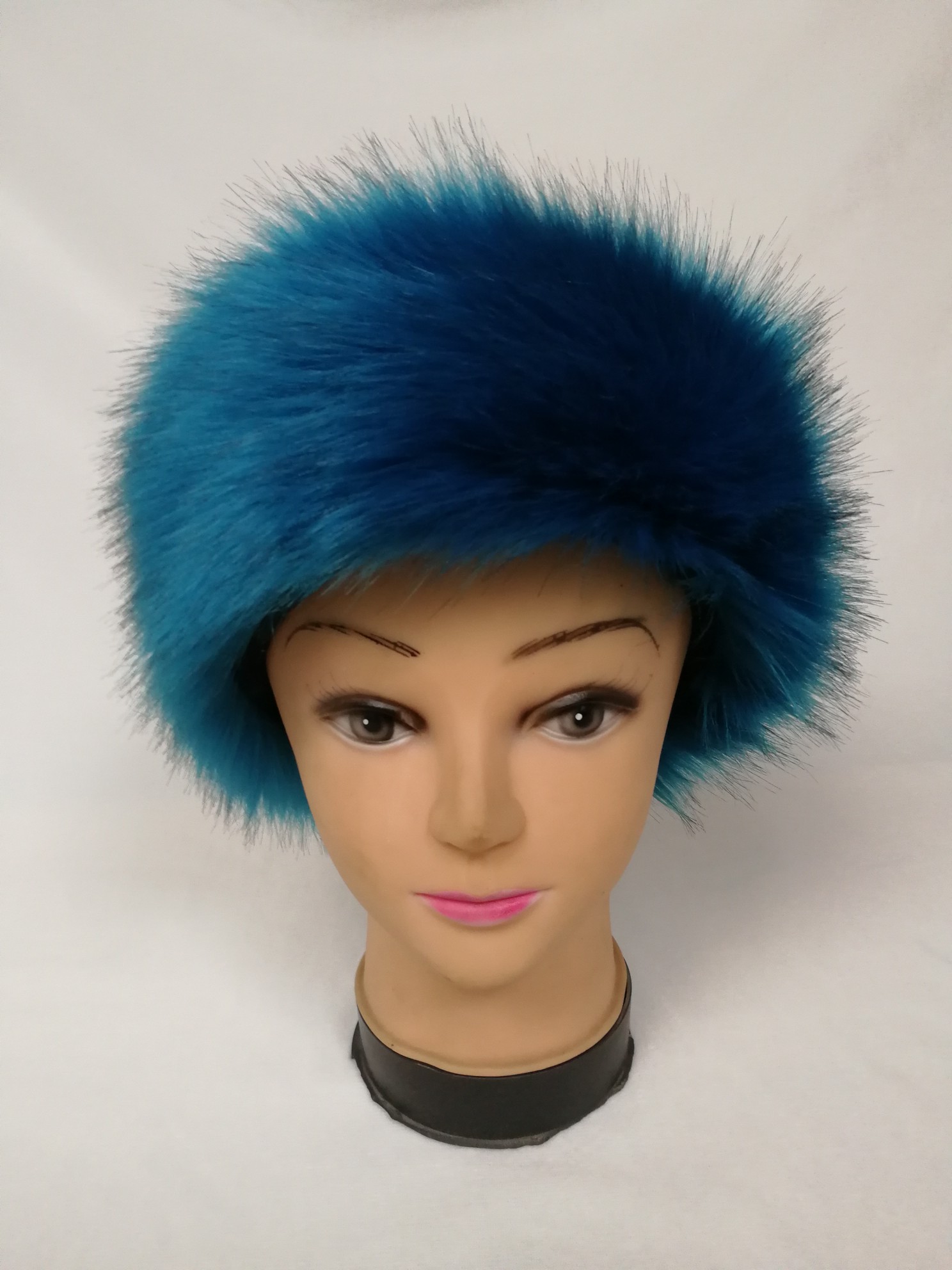 仿狐狸毛头巾时尚保暖毛毛头带欧美风格