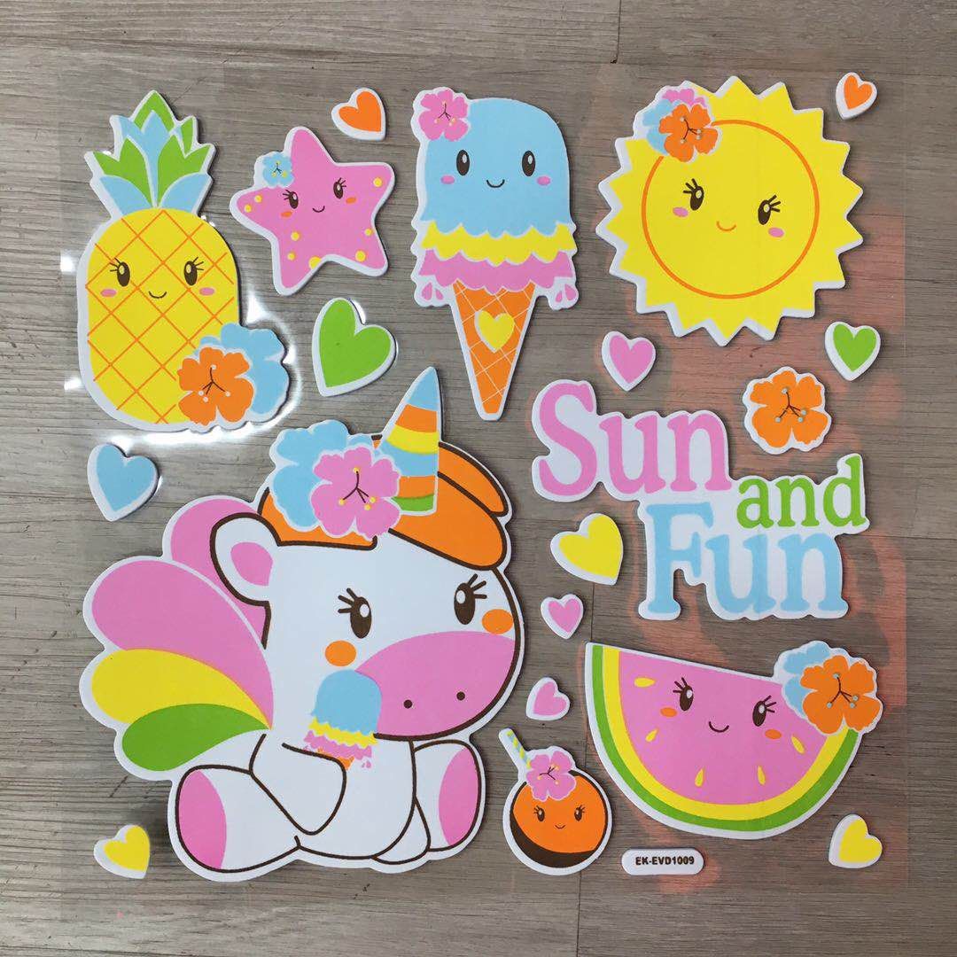 儿童卡通小动物墙贴房间婴儿宝宝贴画背景墙面装饰贴纸自粘       尺寸33cm*33cm细节图