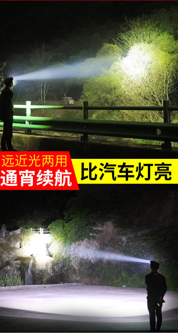 跨境led头灯强光cob头戴式户外夜钓鱼灯磁铁工作灯矿灯防水手电筒详情图17