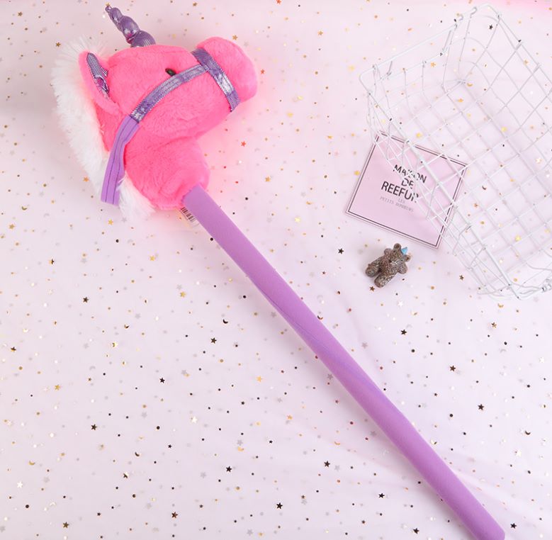 义乌好货 卡通儿童玩具创意毛绒独角兽马头棍产品图